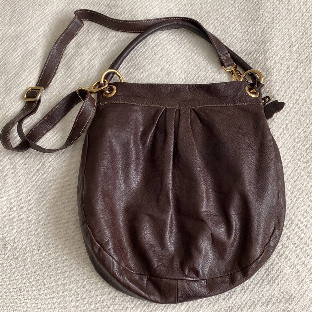 Roots genuine leather shoulder & crossbody bag